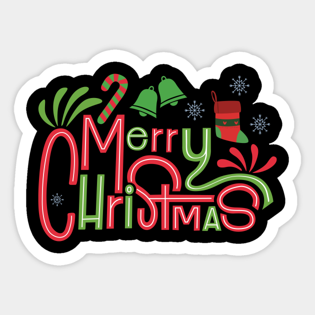 Merry Christmas Merry Christmas Sticker Teepublic